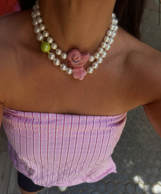 Collar Perlas Pero Con Toque Ideal