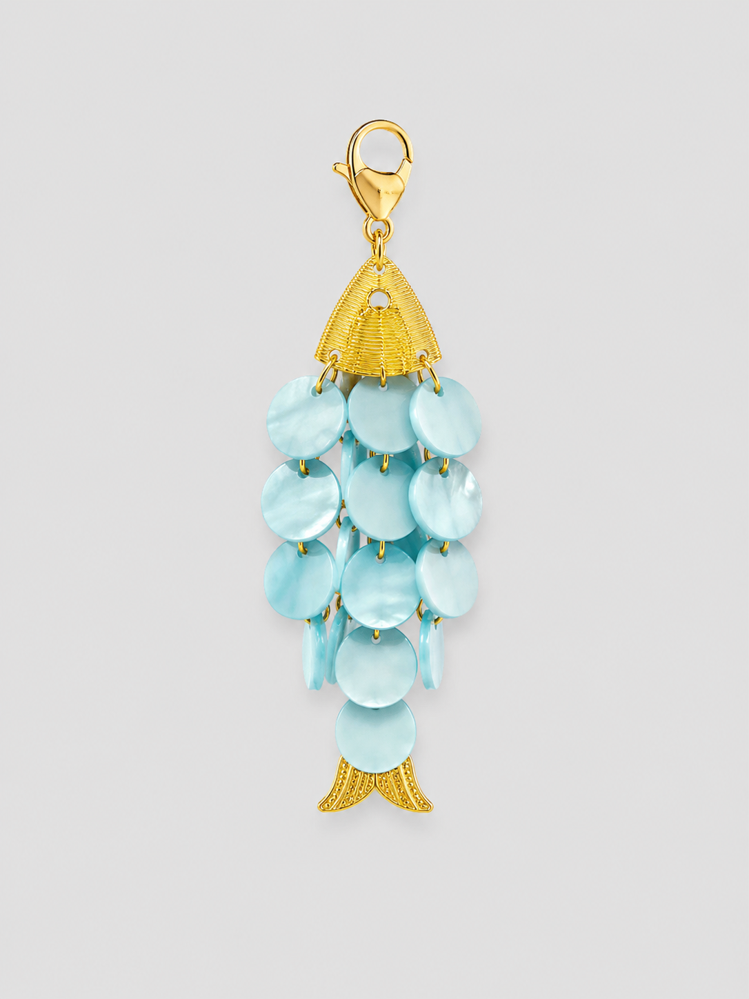 Charm Pez Escamas Celeste