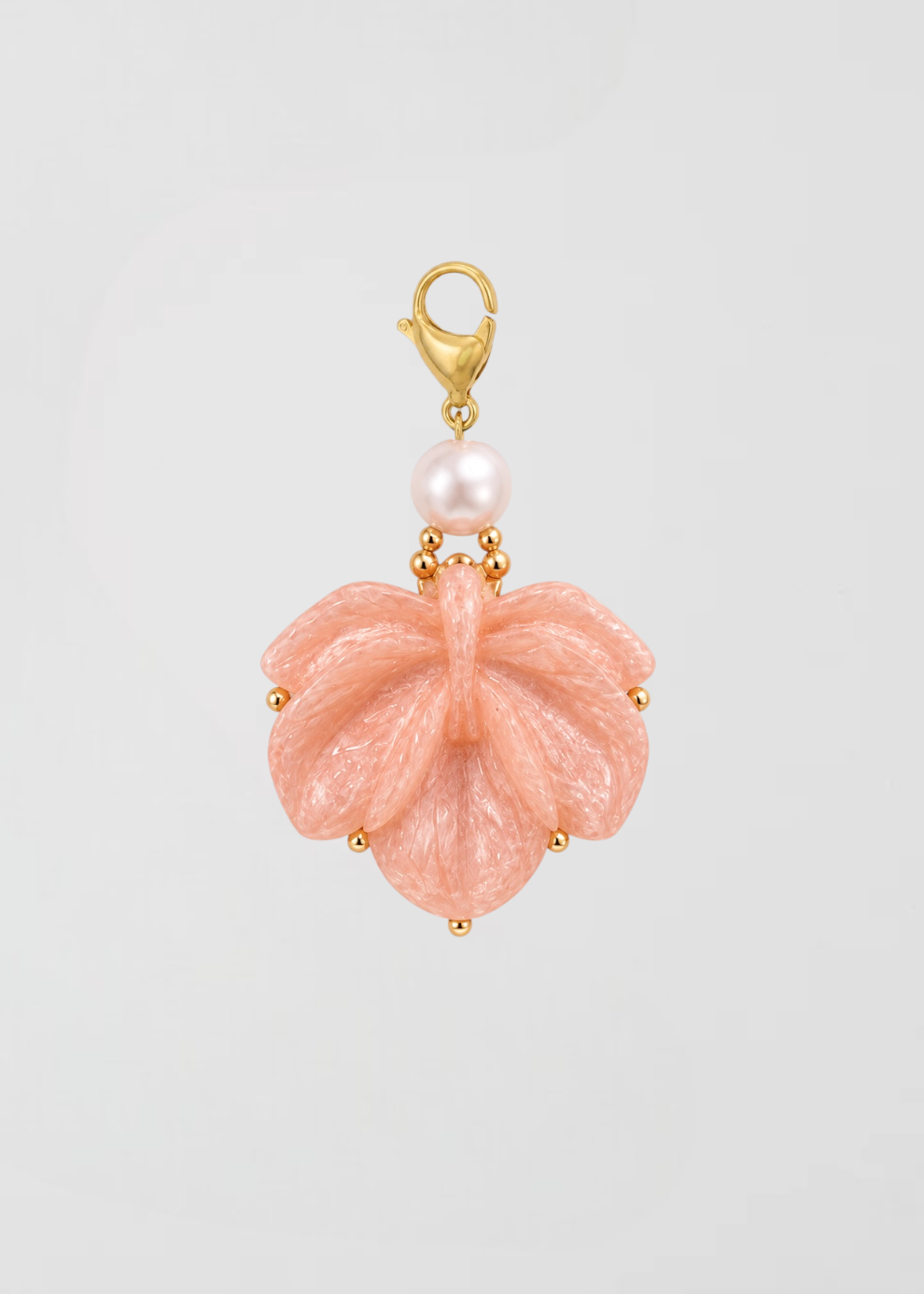 Charm Hoja Rosa Nude