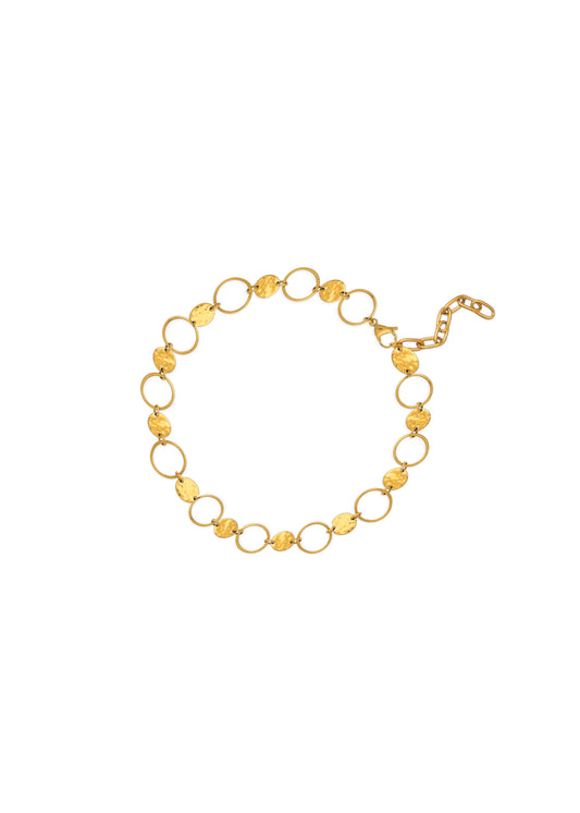 Pulsera Eslabones Redondos Dorada