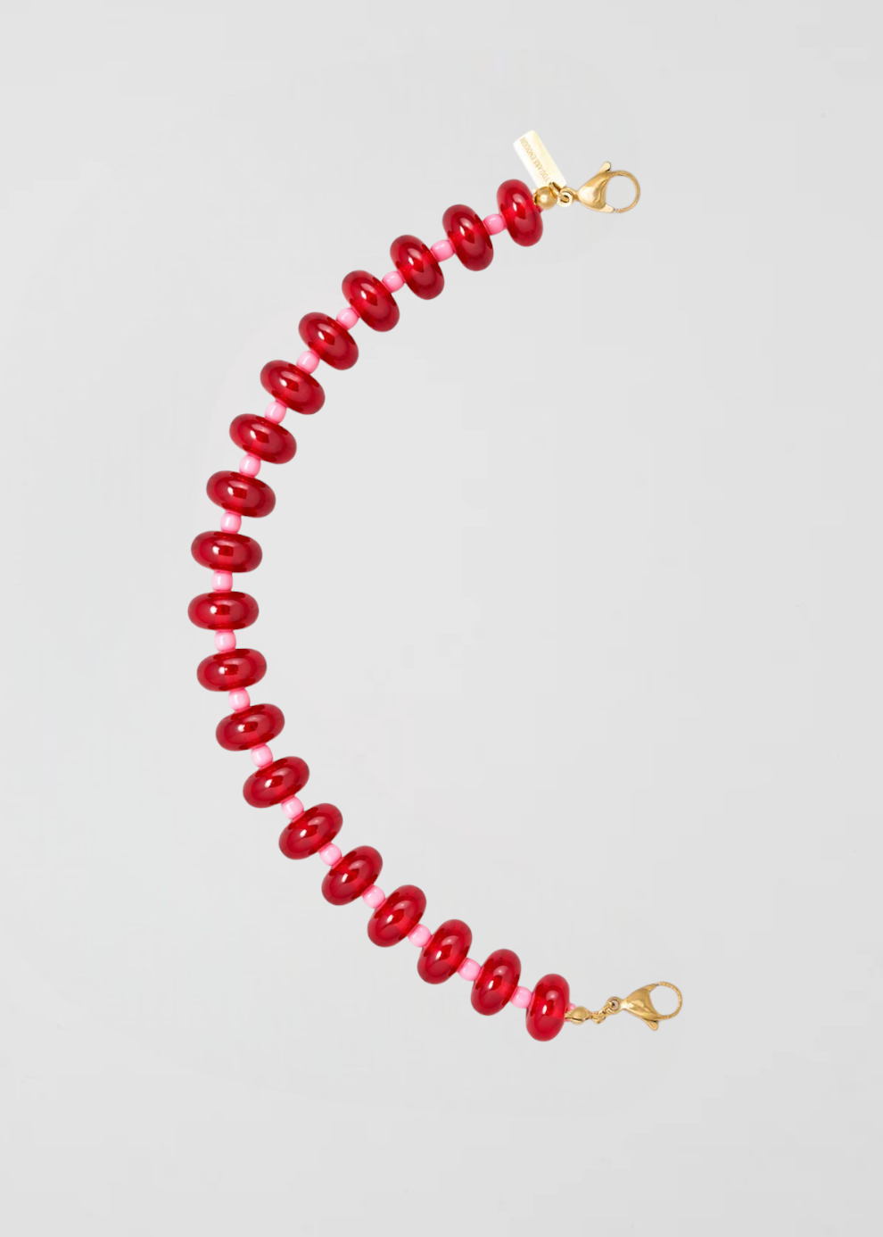 Mitad Cadena Rondelle Fav Boss Rojo Rosa