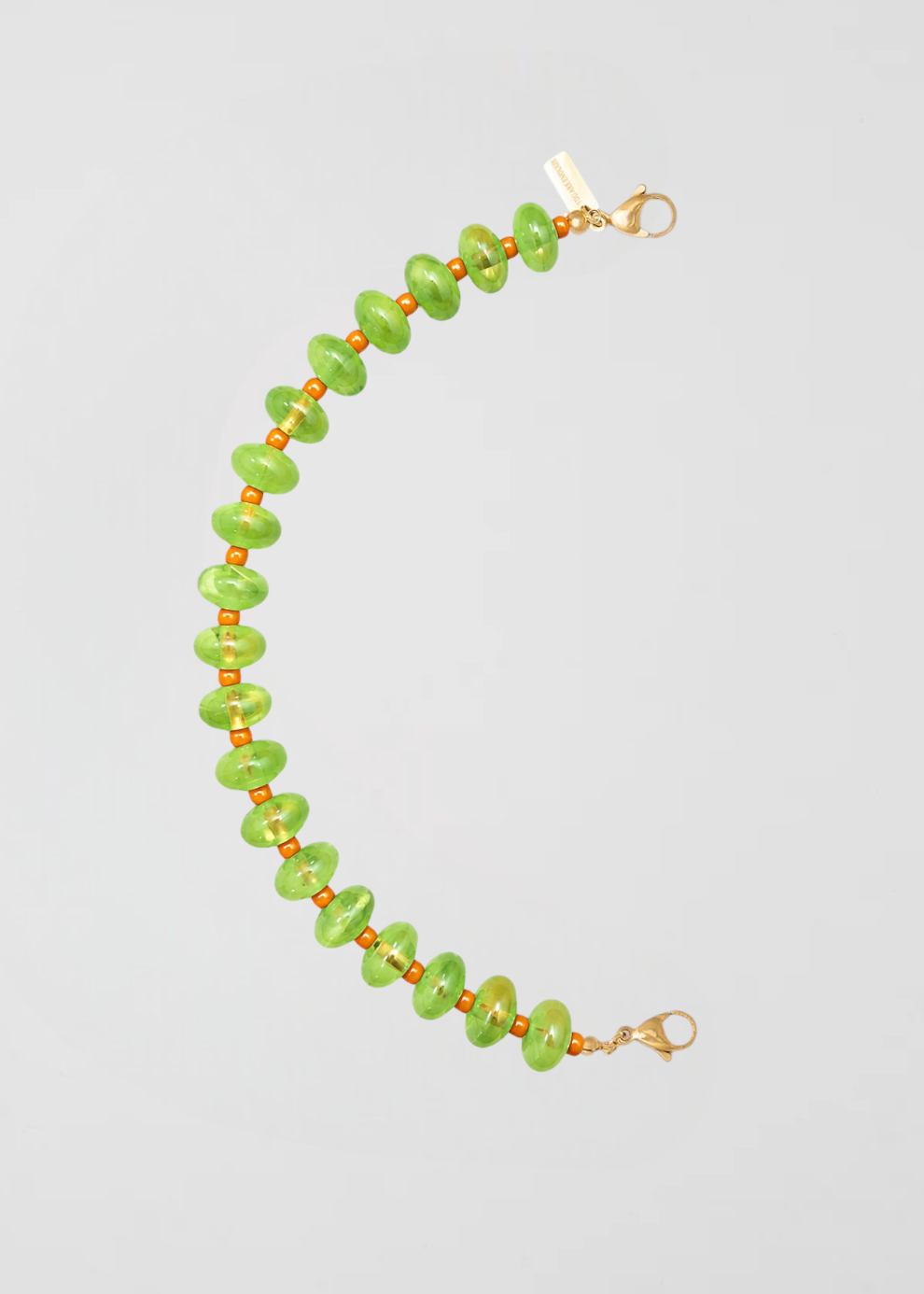 Mitad Cadena Rondelle Fav Boss Verde Y Coral