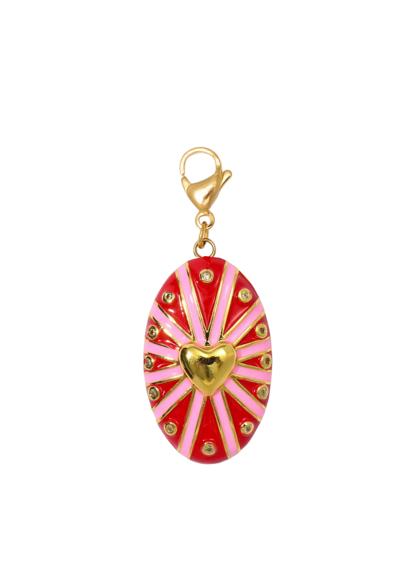 Charm Happy Medallion Pink And Red