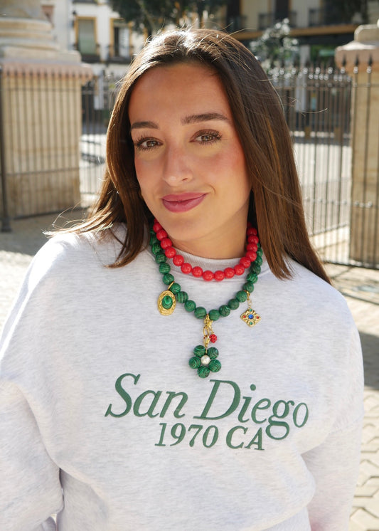 Flor De Malaquita Charm