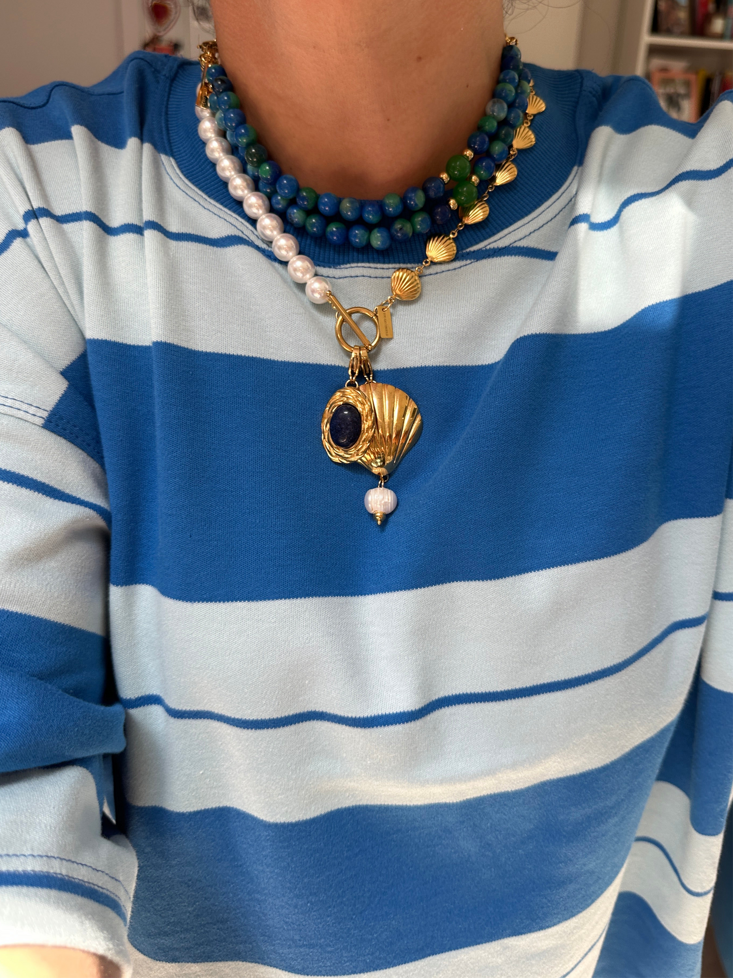 Collar Mitad Perlas Mitad Ibiza