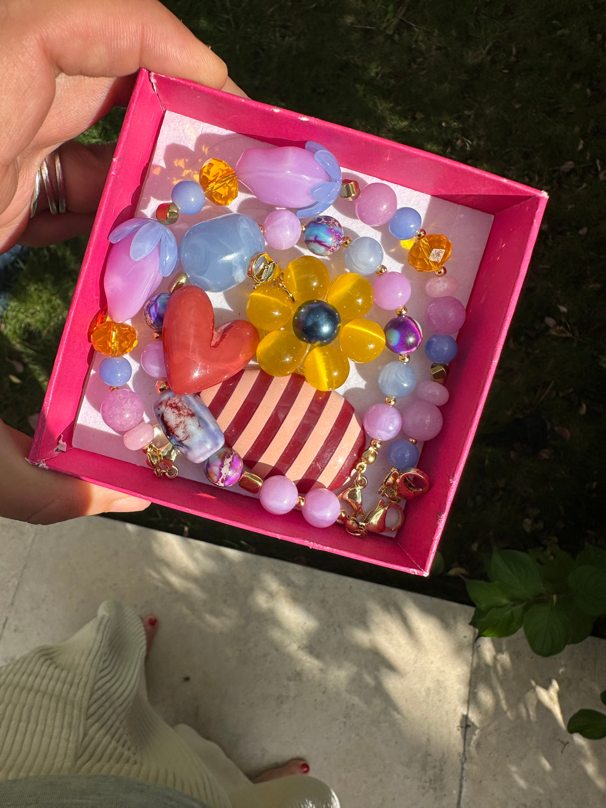 Charm Obsesionada Con Las Rayas Base Fav De La Boss Burdeos Y Rosa Coral