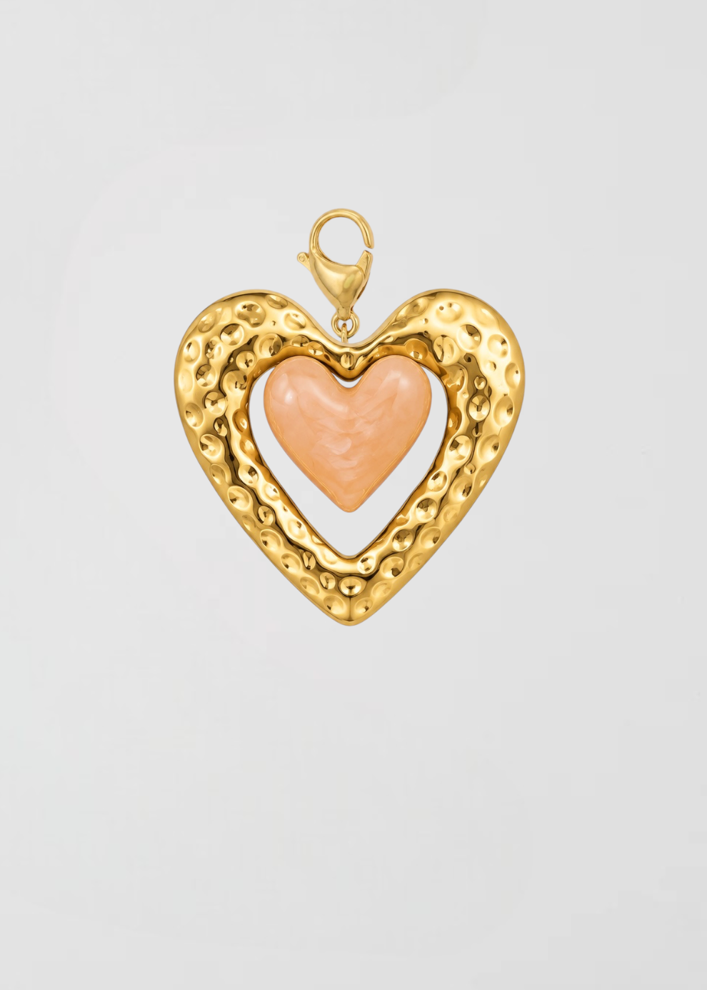 Charm Doble Corazón Nude