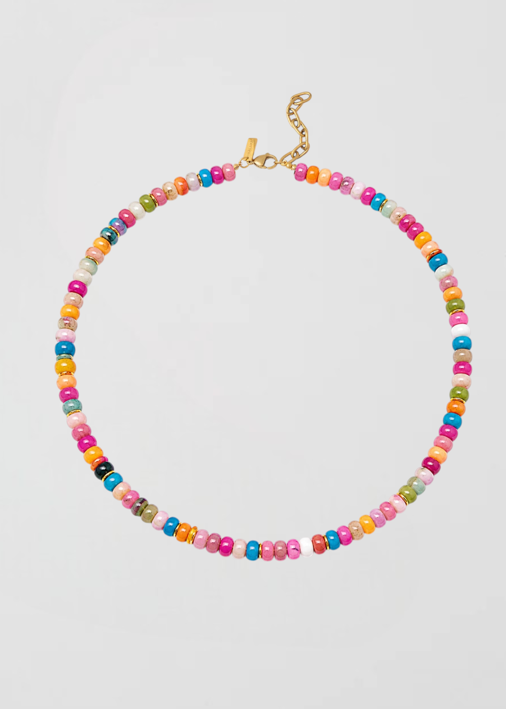 Collar Rainbow Es Mi Terapia Y Todo Piedra Natural Rondelle