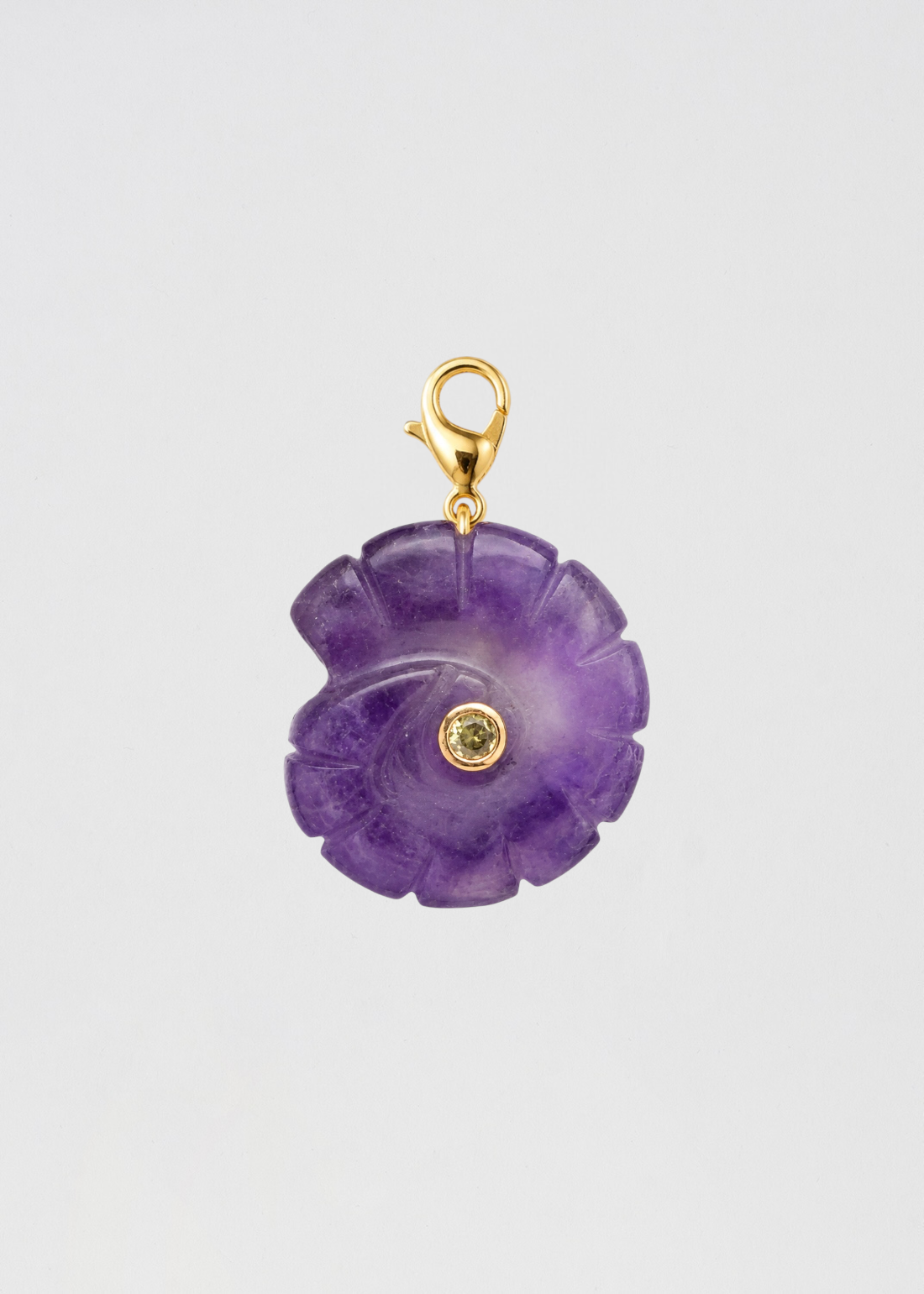 Preventa Charm Caracola Piedra Semipreciosa Espectacular Morada
