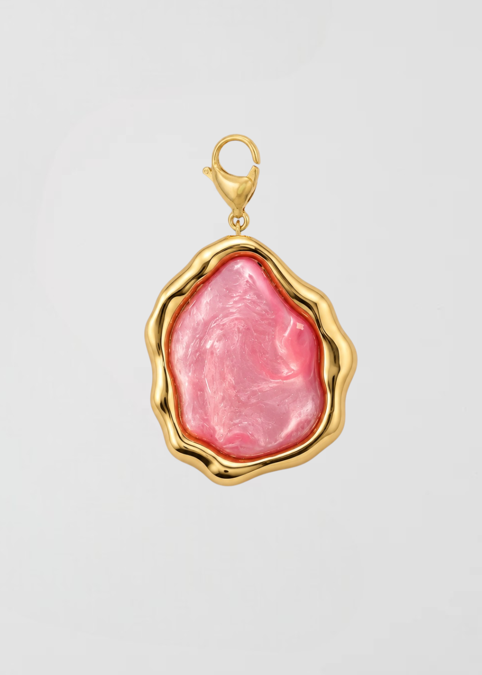 Charm Medalla Imperfecta Fucsia