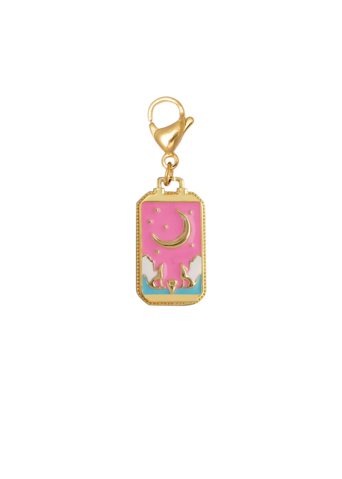 Charm Medallion Moon Pink