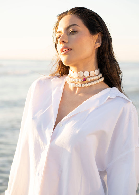 Collar Blanco Mediterraneo