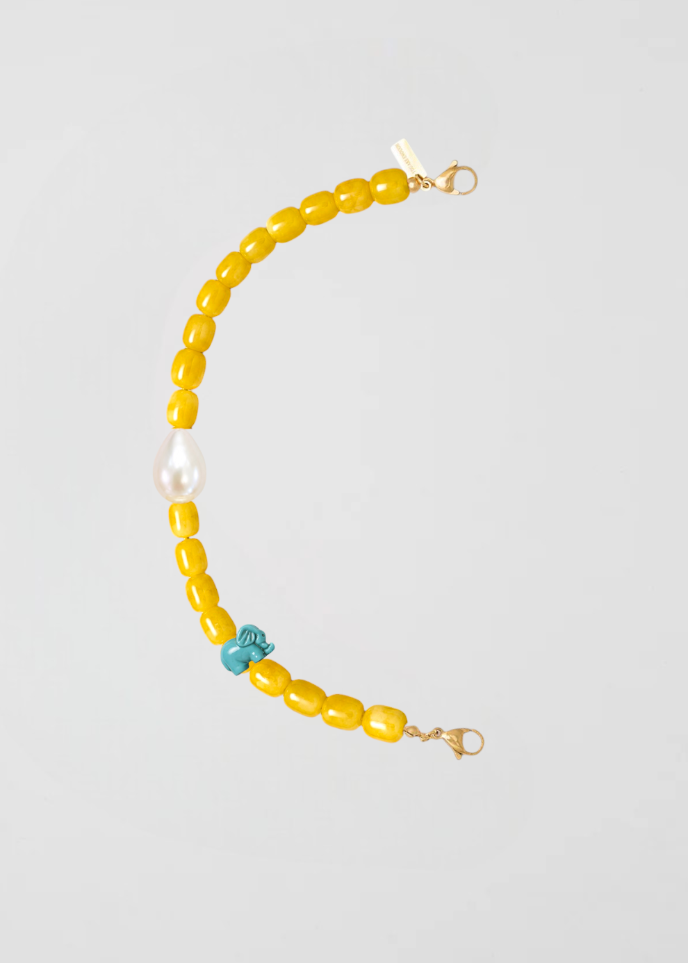 Mitad Cadena Amarilla Jade Con Aplique