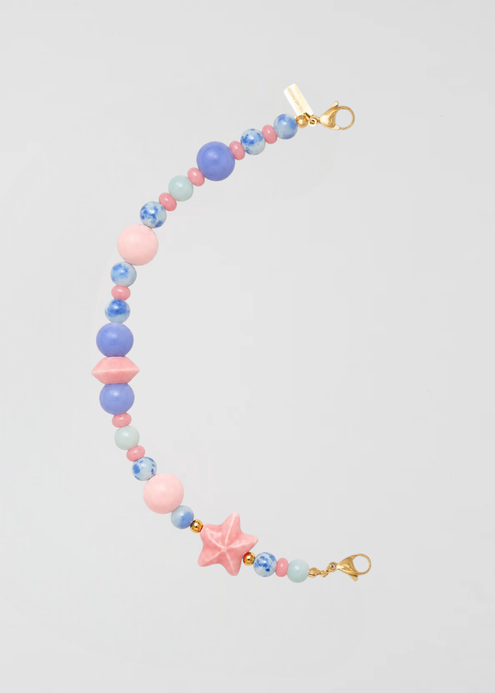 Mitad Cadena Nube Celeste Y Rosa