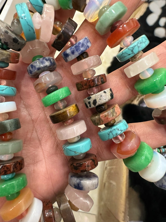 Mitad Cadena Piedras Rondelle Preciosas ESPECTÁCULO De La Boss Edición Limitada