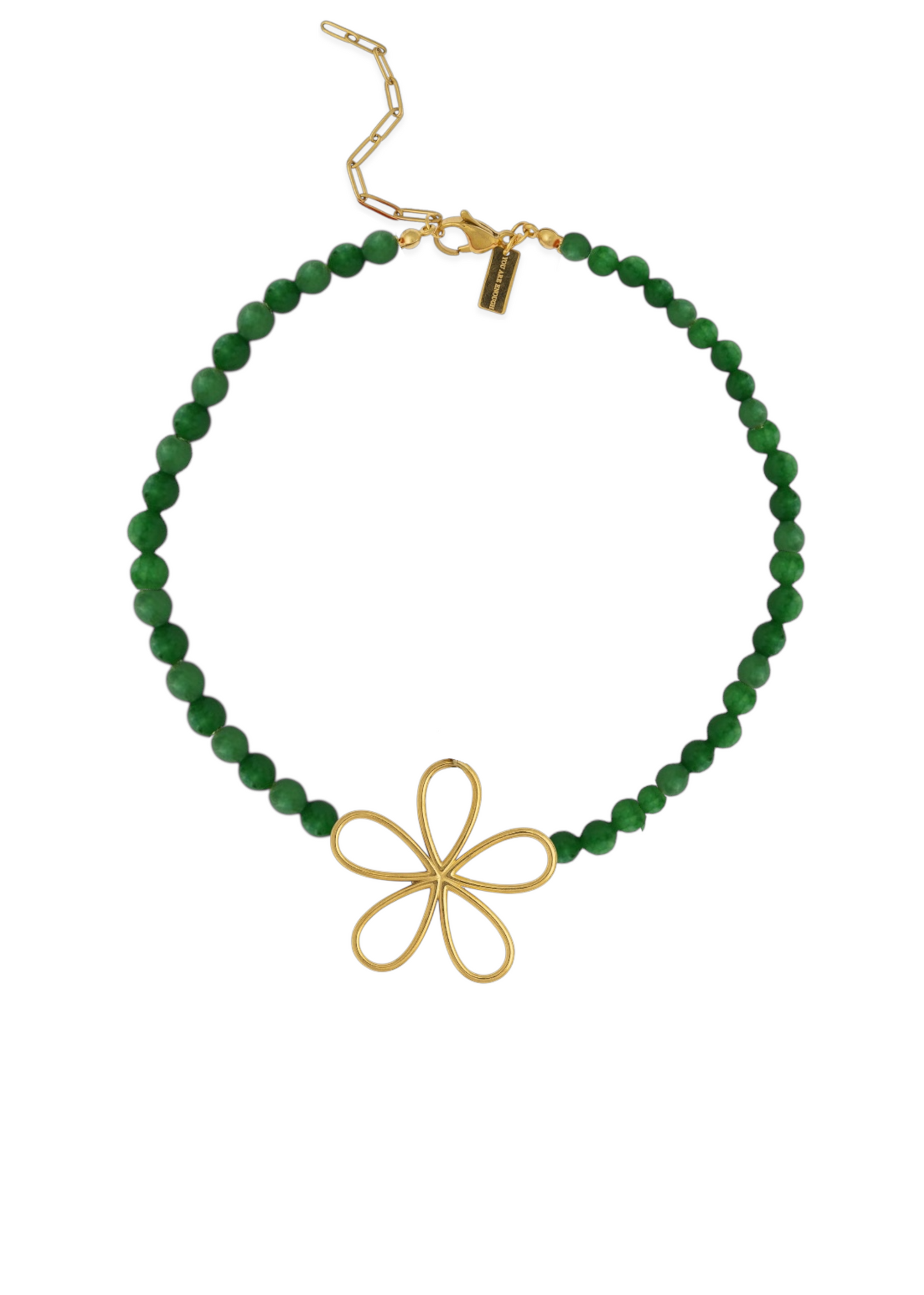 Collar Green And Flowers