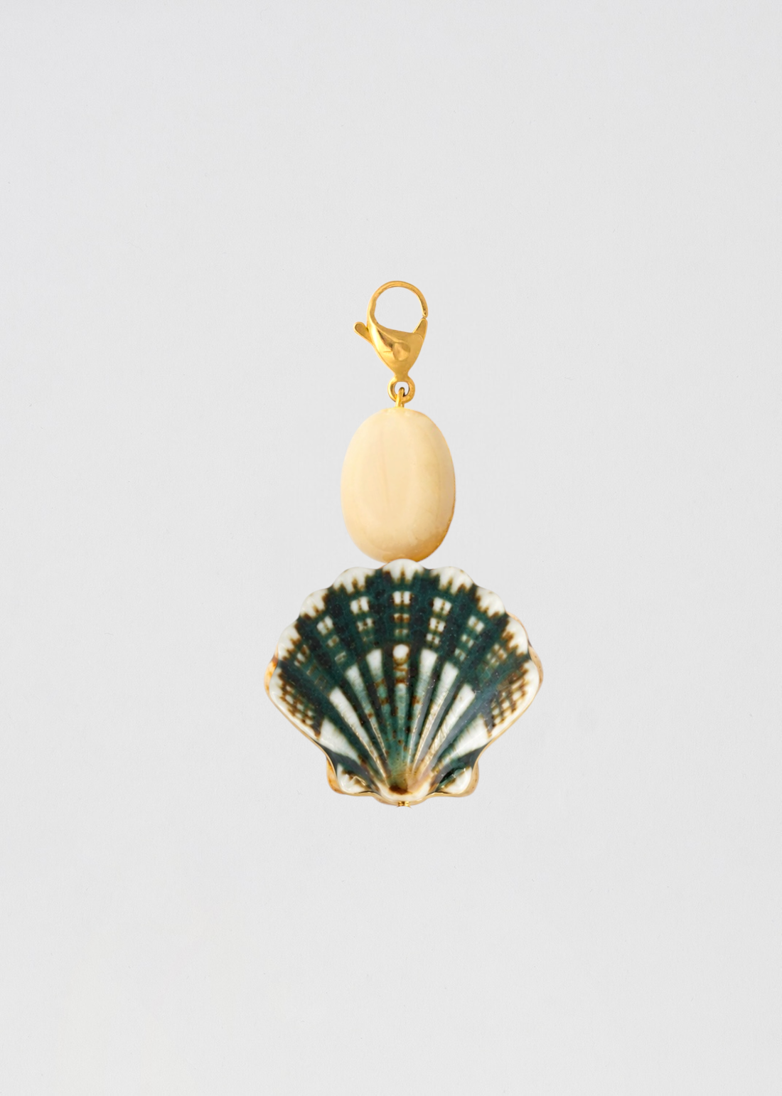 Charm Barra Perla Verde Marfil Shell