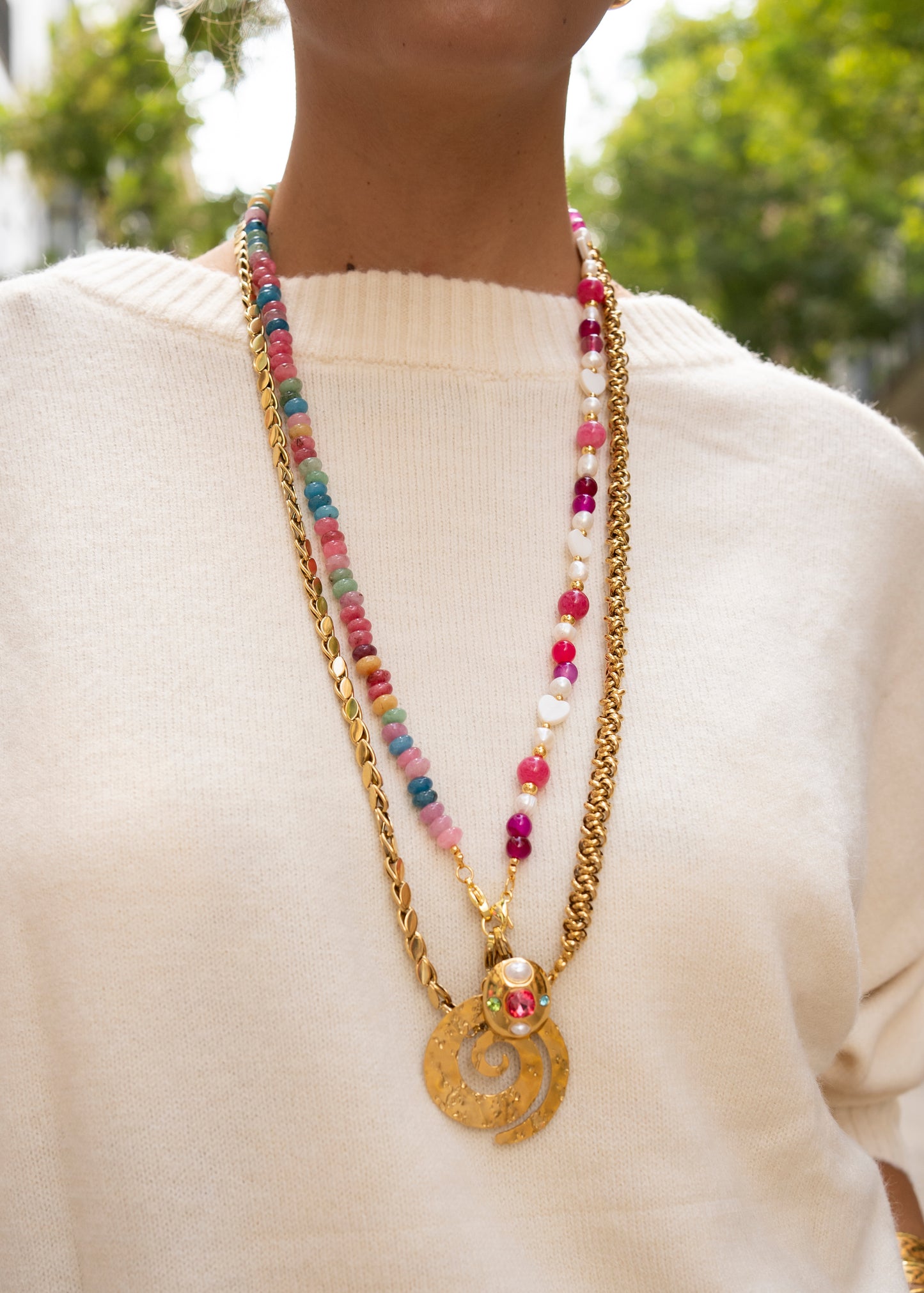 EDICIÓN LIMITADA Collar Fino Rosa Favorito De La Boss