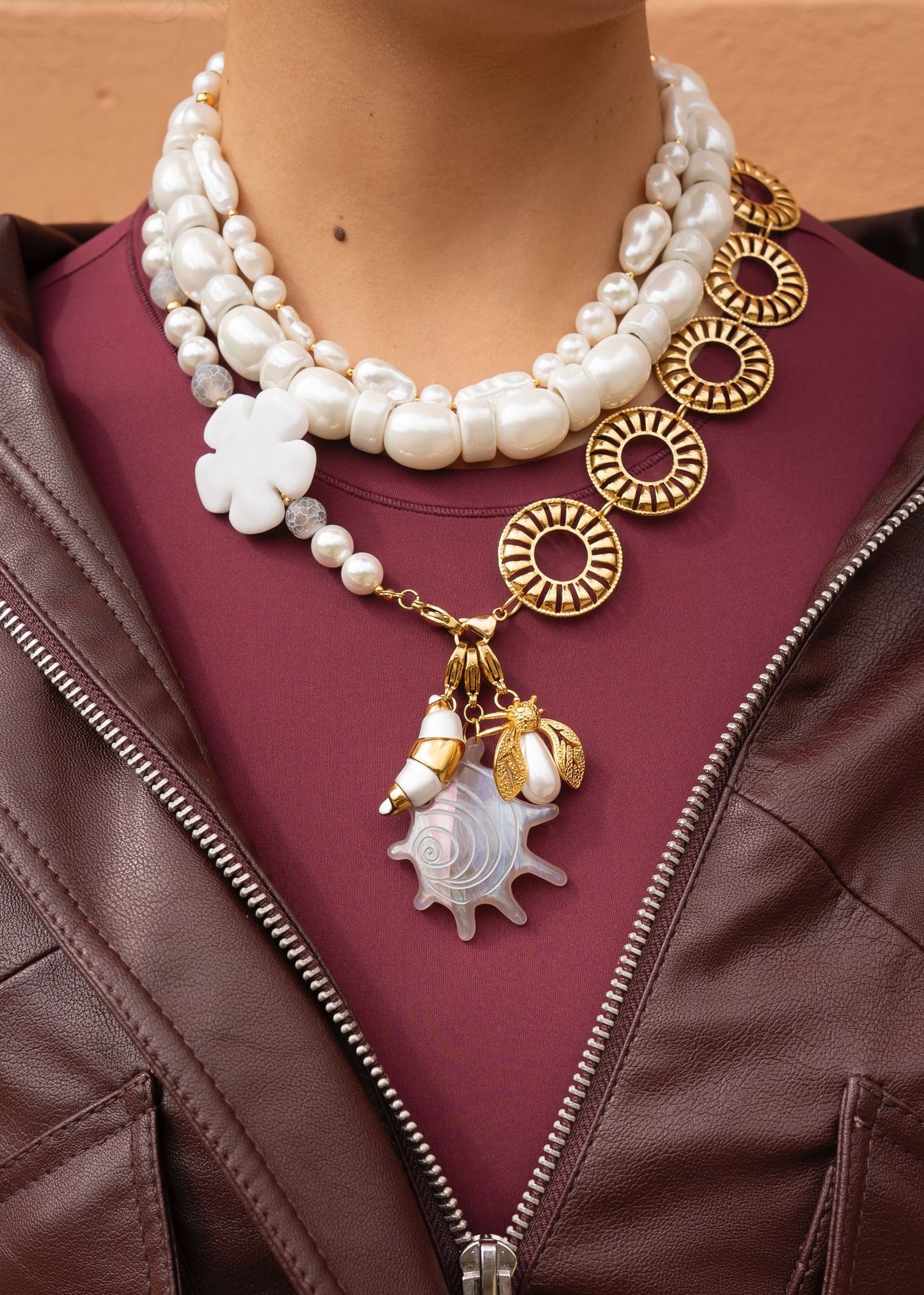 Charm Croissant Dorado Y Blanco Lo Más Mono De La Temporada