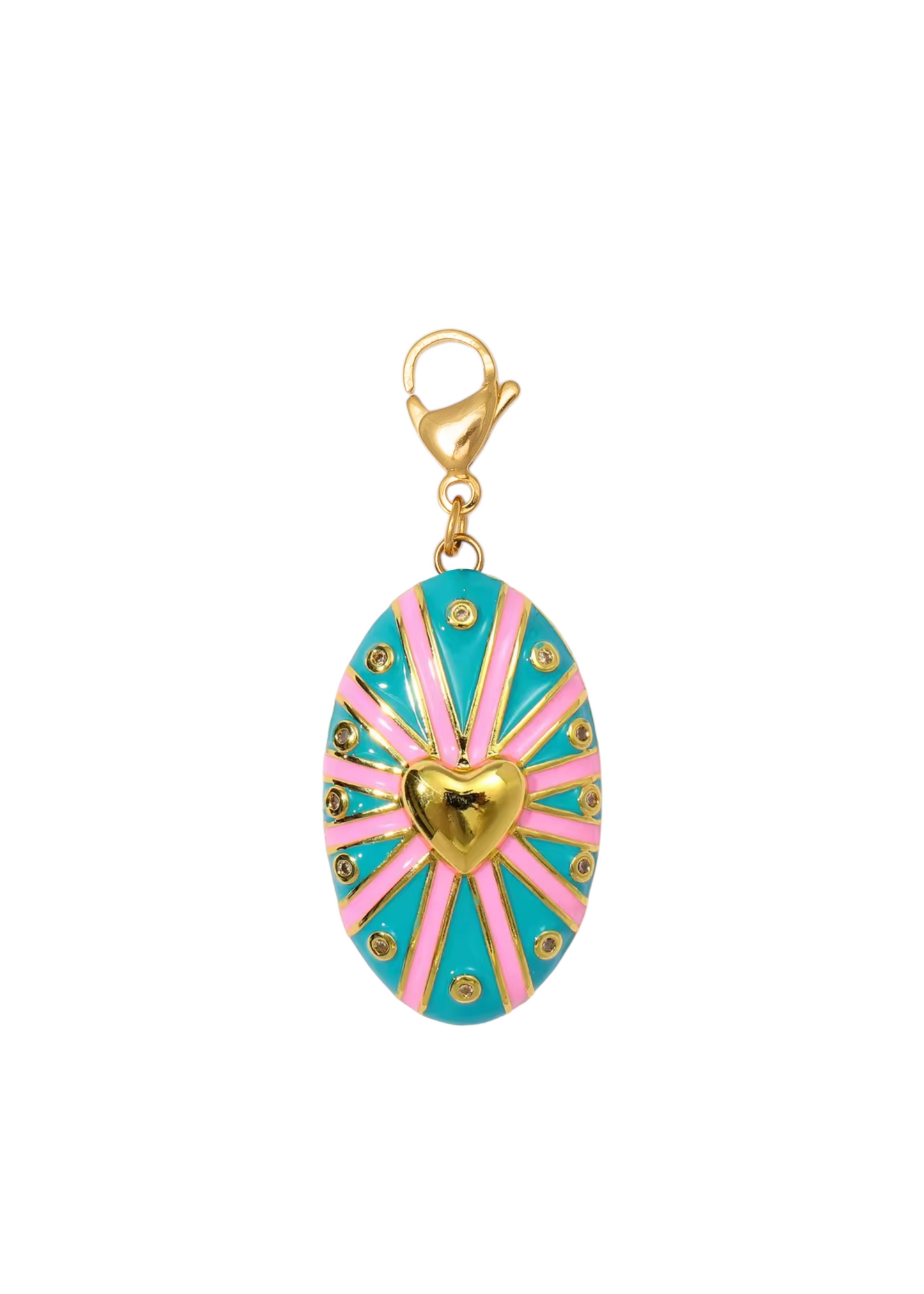 Charm Happy Medallion Pink And Turquoise