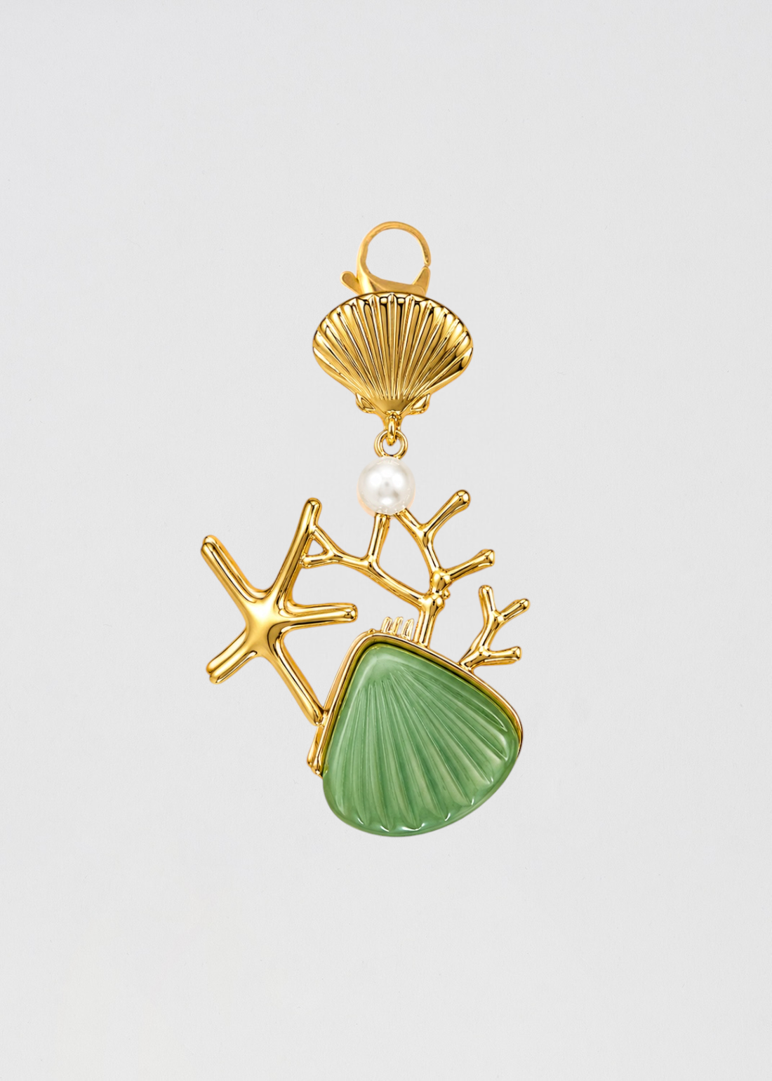 Charm Arrecife De Corales Concha Verde