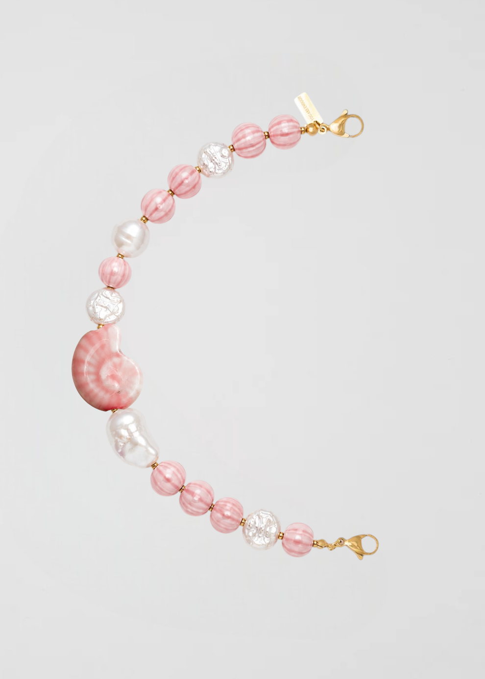 Mitad Cadena Rosa Profundo Caracola