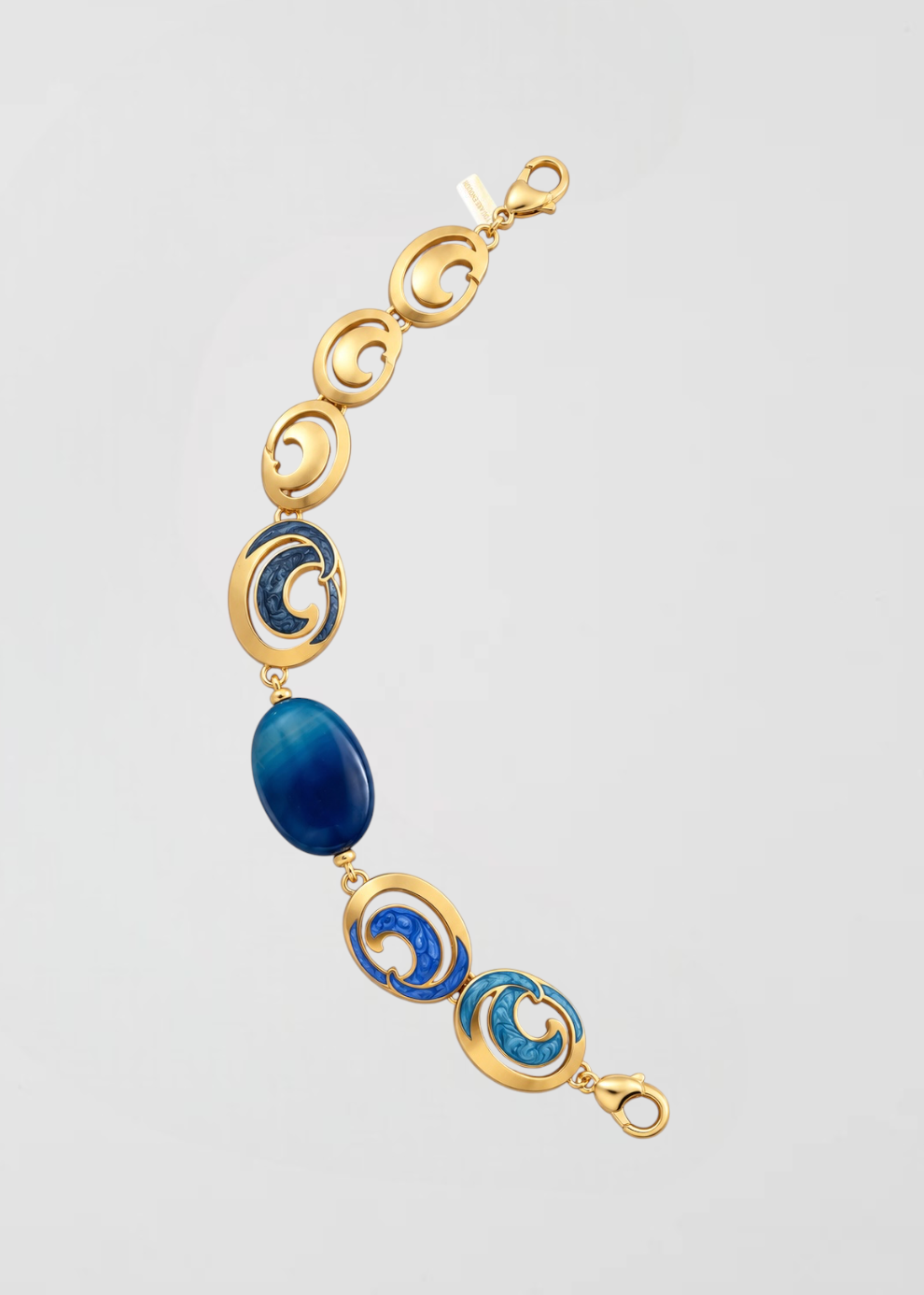 Mitad Cadena Apliques Espiral Azul_Colección Cápsula