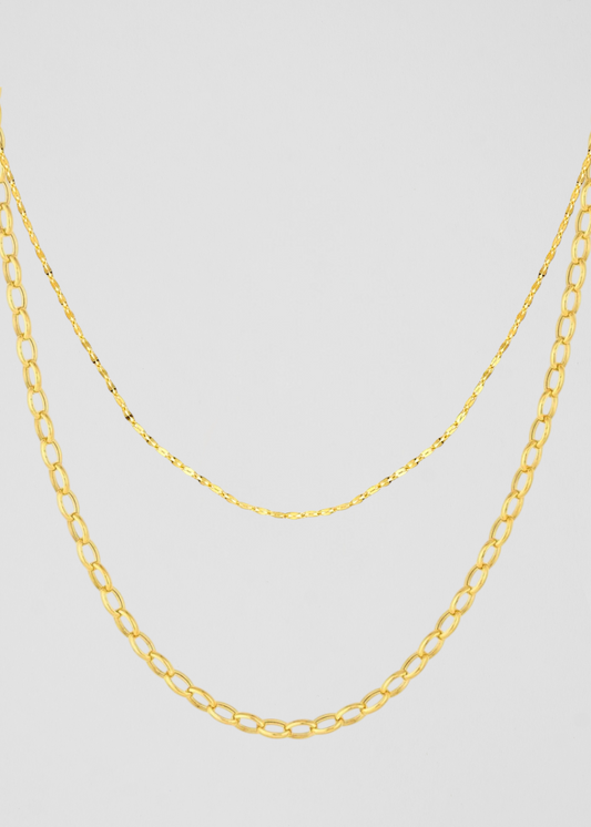 Cadena Mitad Eslaboncitos Mitad Forzentina Ideal Para Añadir Muchos Charms