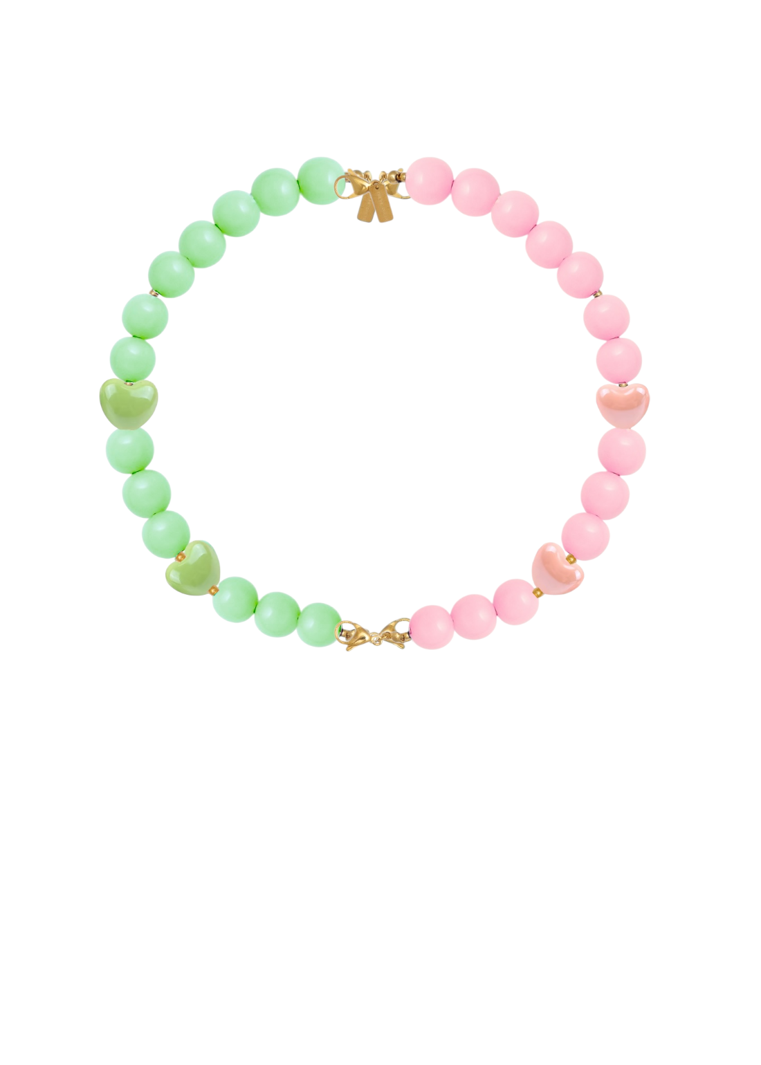 Collar Verde Y Rosa Es Una Combinación Perfecta