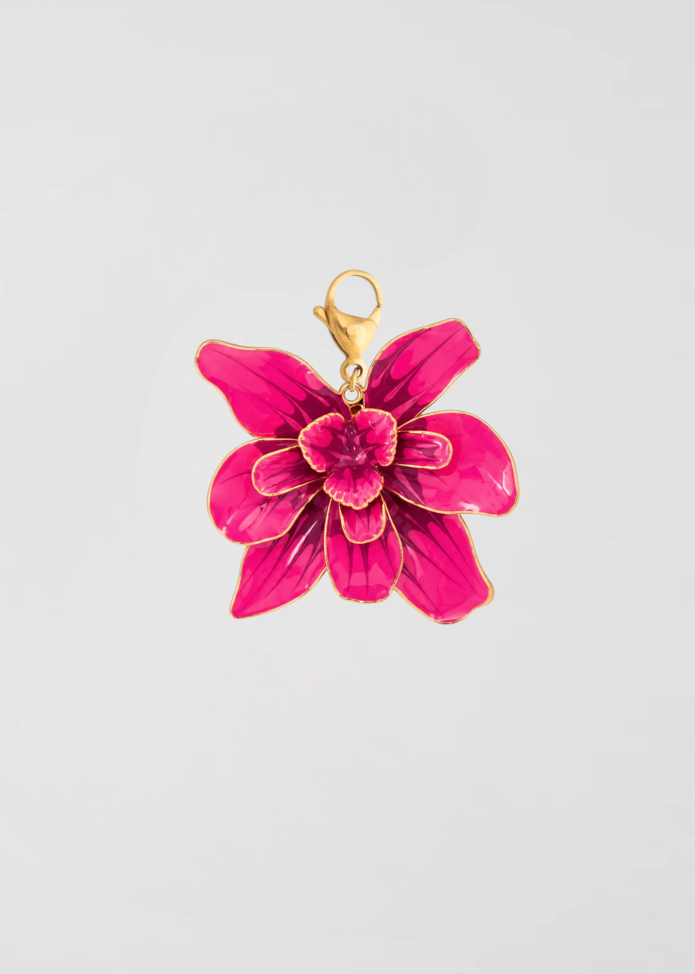 Charm Flor Única Rosa Imponente