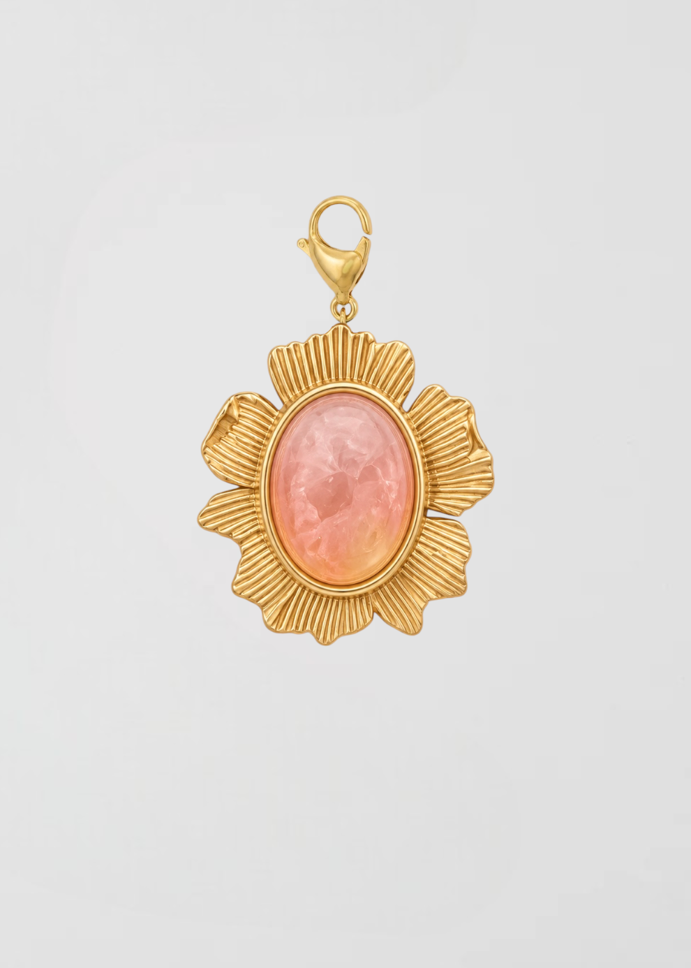 Charm Medalla Tonos Rosa Nuede