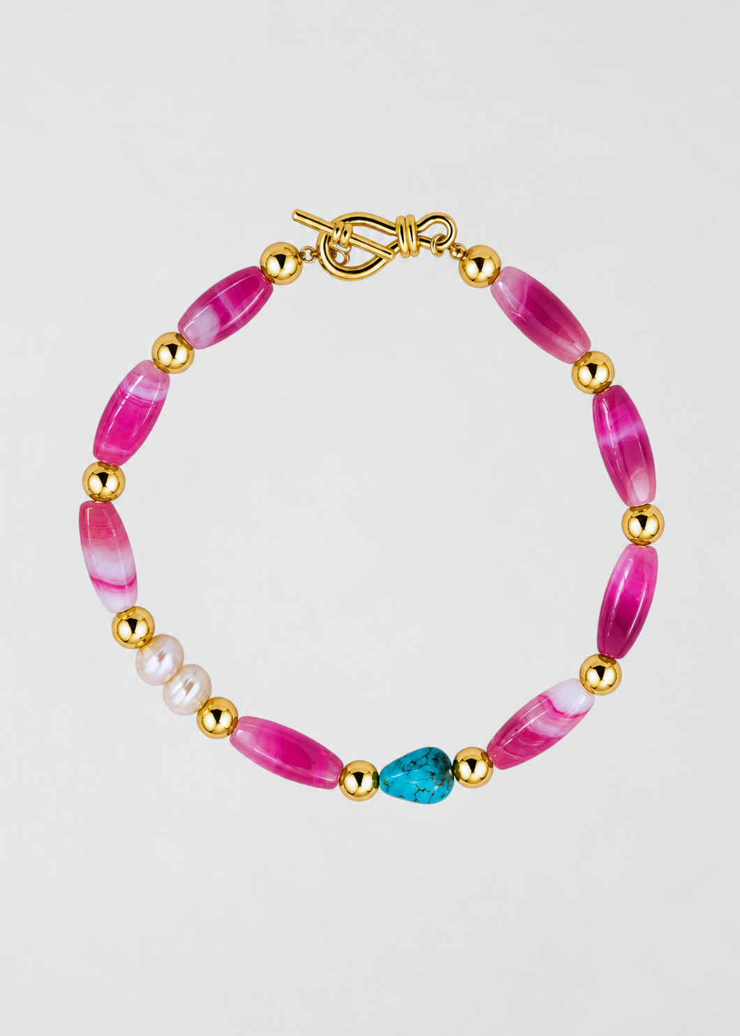 Collar Agatas Especiales De La Boss Edición Limitada Rosa