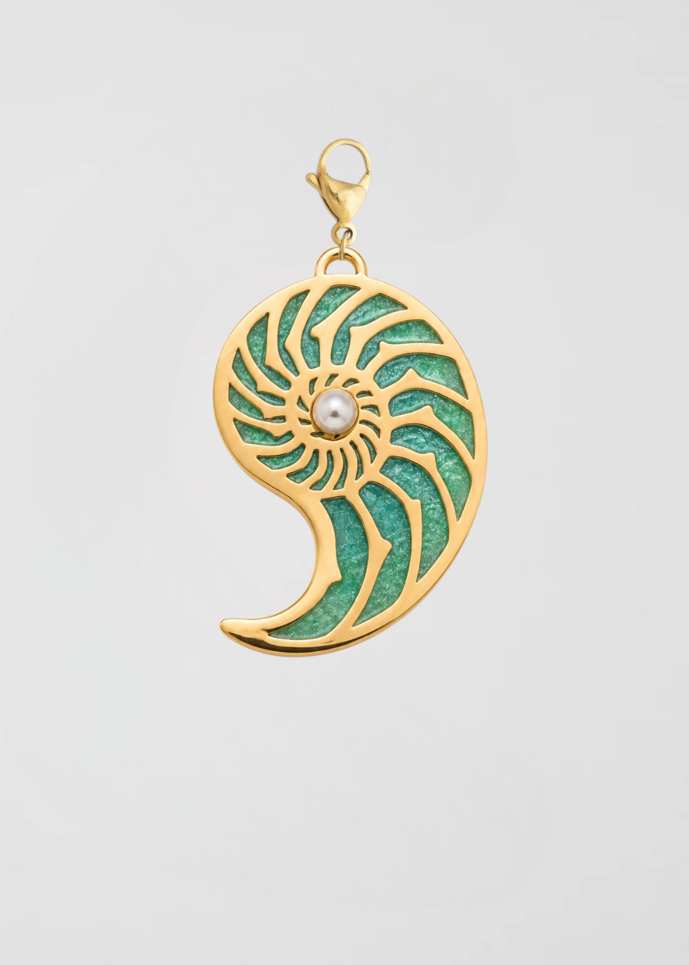 Charm Caracola Glitter Verde