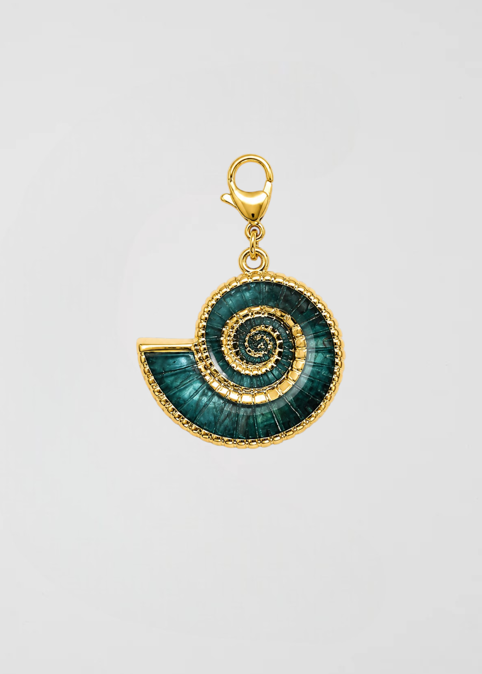 Charm Caracola Verde Fondo Del Mar