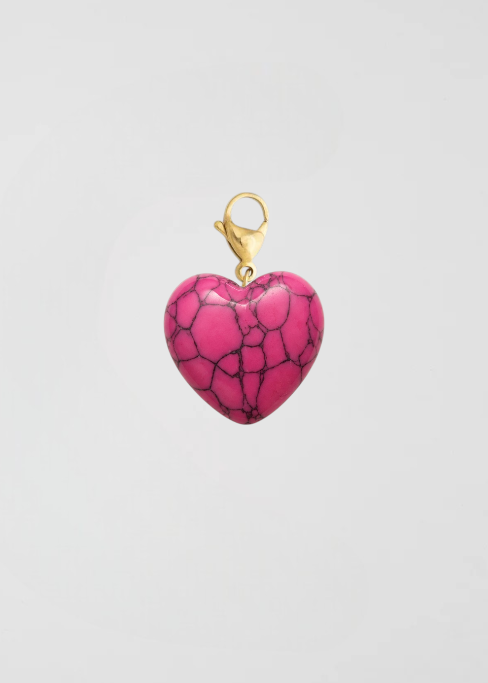 Charm Corazón Rosa Malaquita