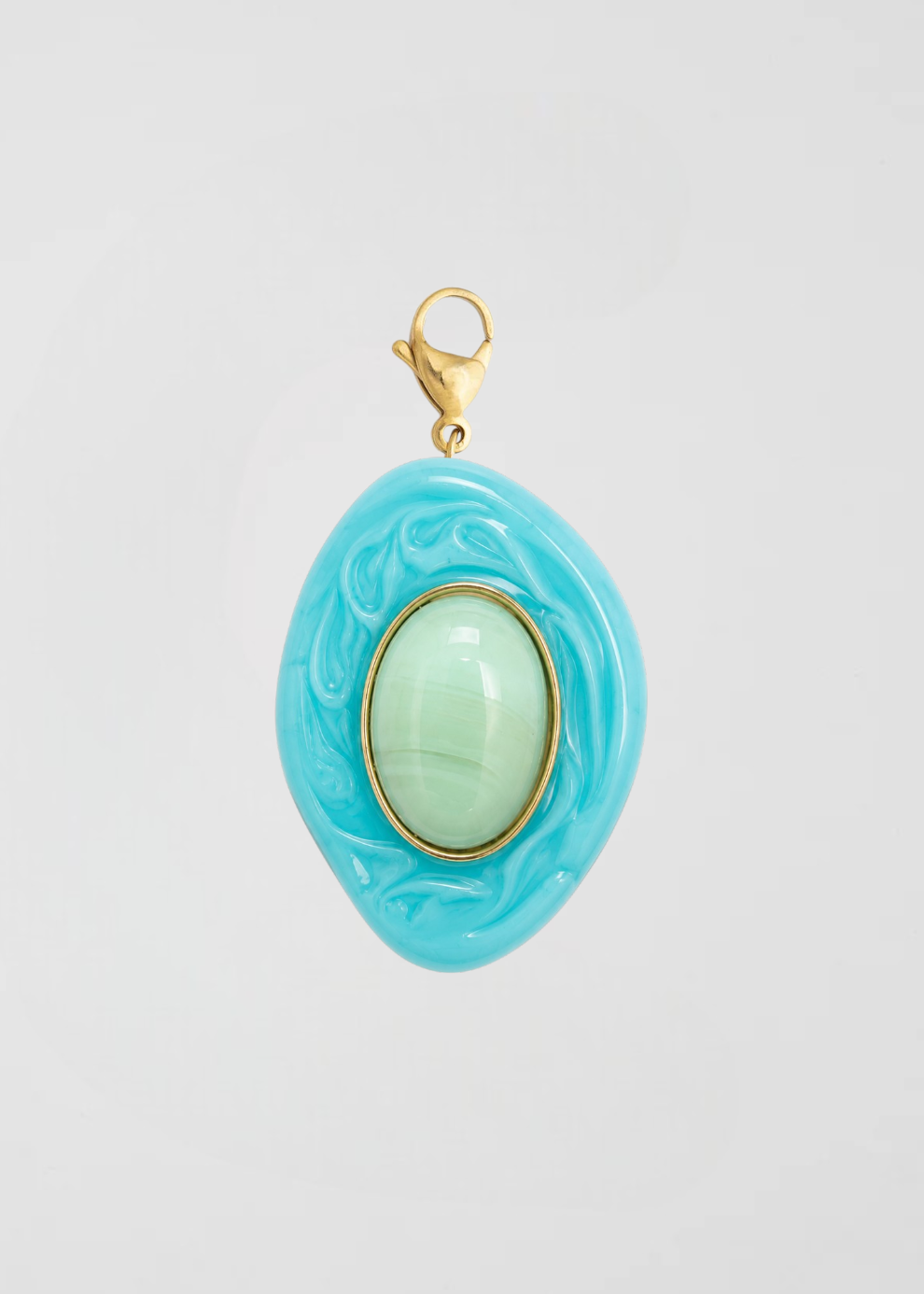 Charm Medalla Turquesa Y Verde