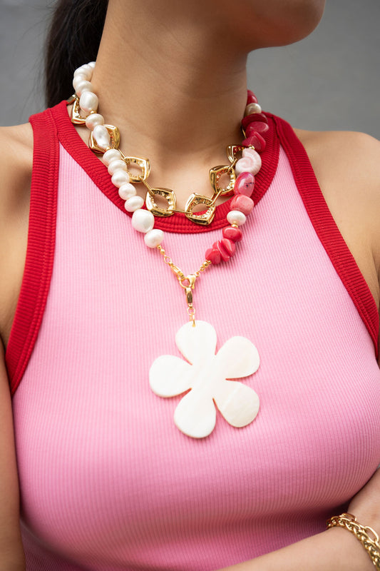 Charm Flor Nácar Blanca Lulas Lulas Talla L