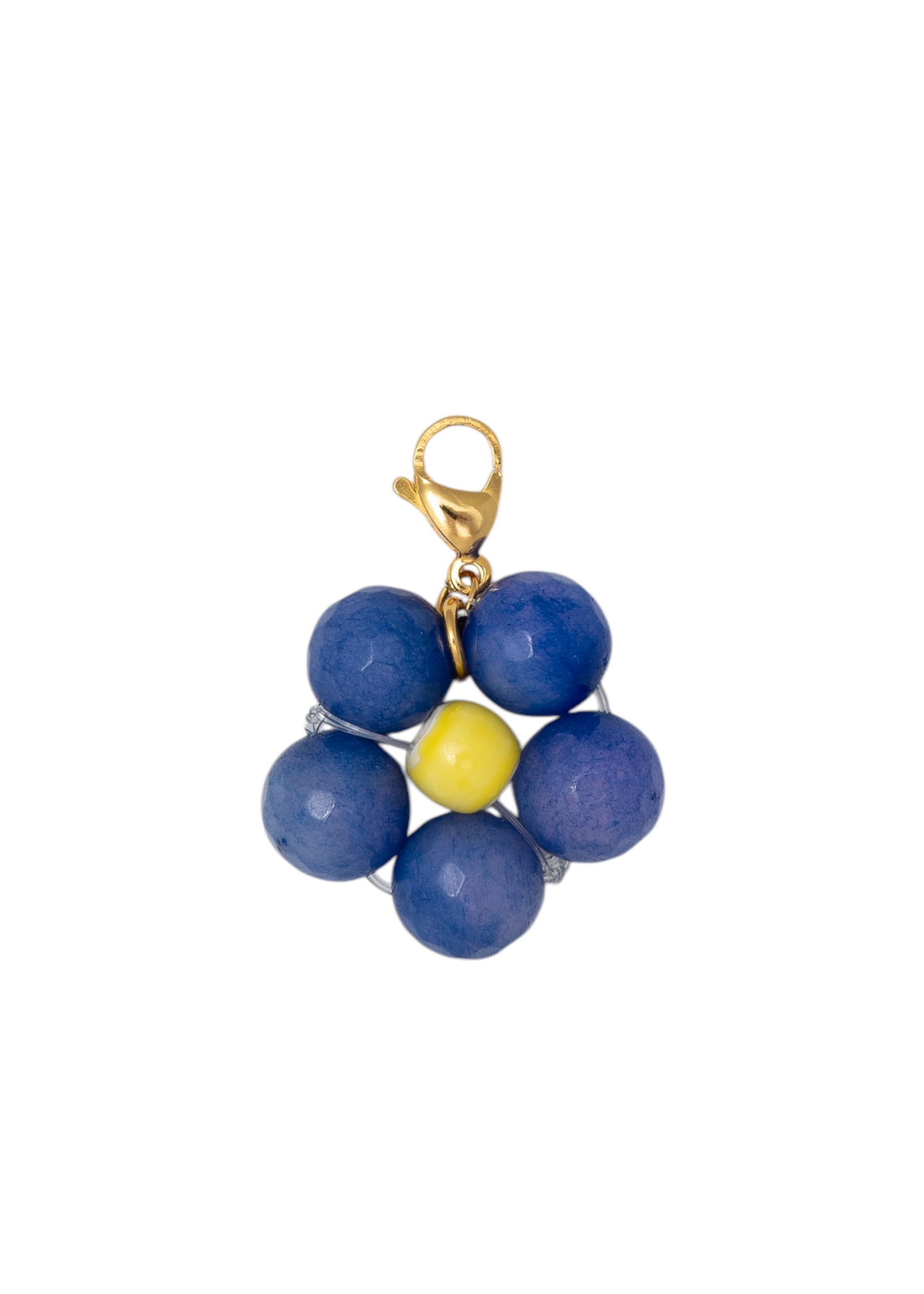 Charm Flor Azul Y Amarillo Alegría