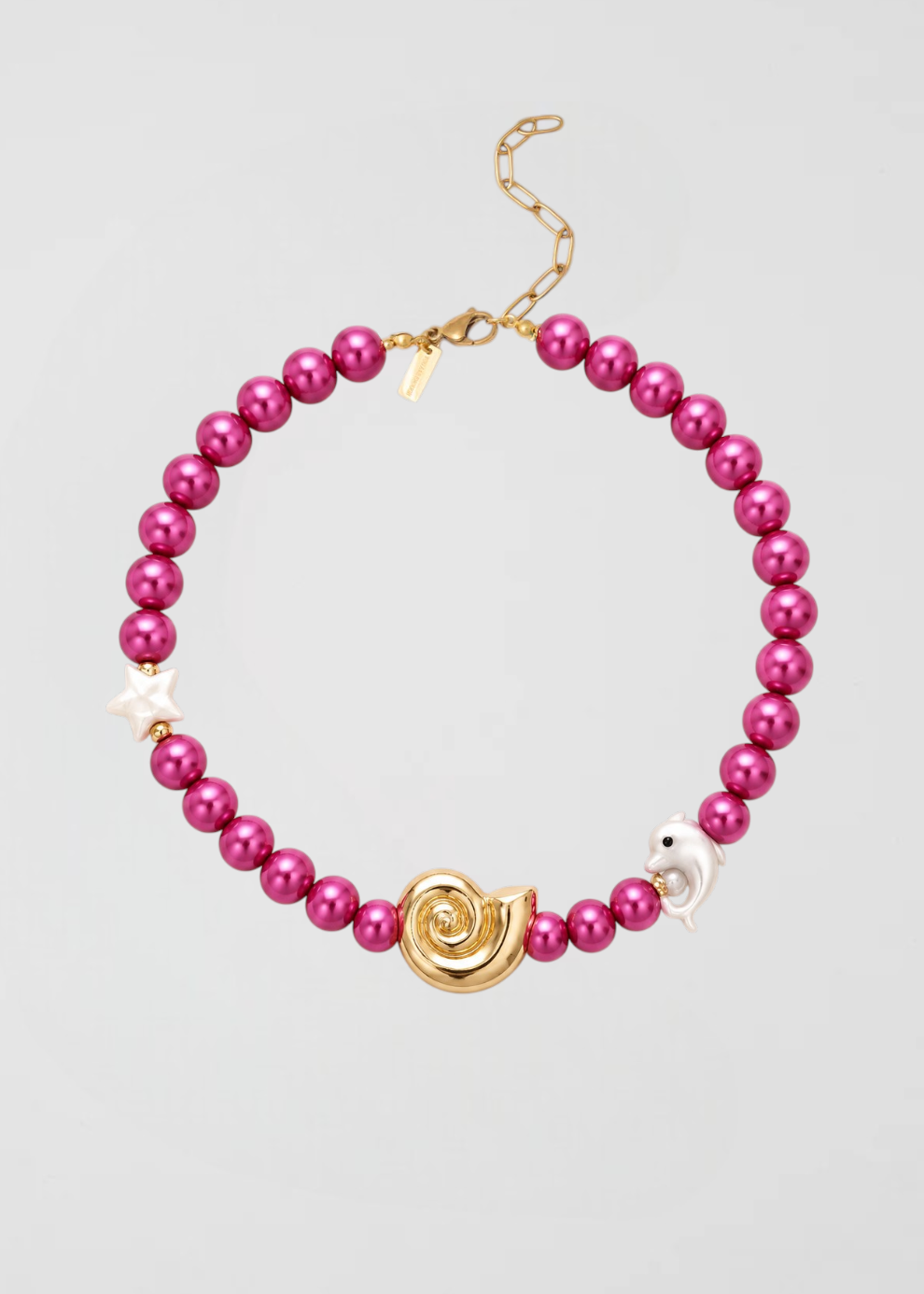 Collar Rosa Perlado Cute