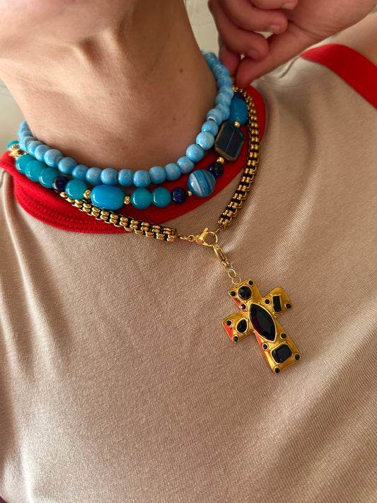 Cadena Azul Turquesa