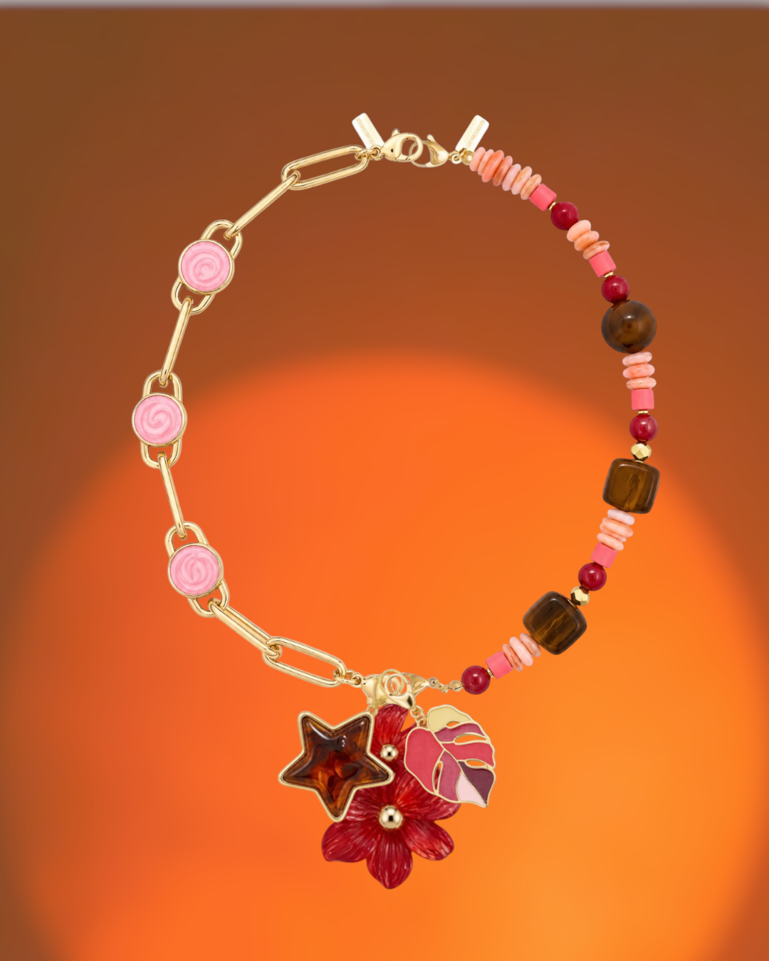 Charm Flor Doble Roja