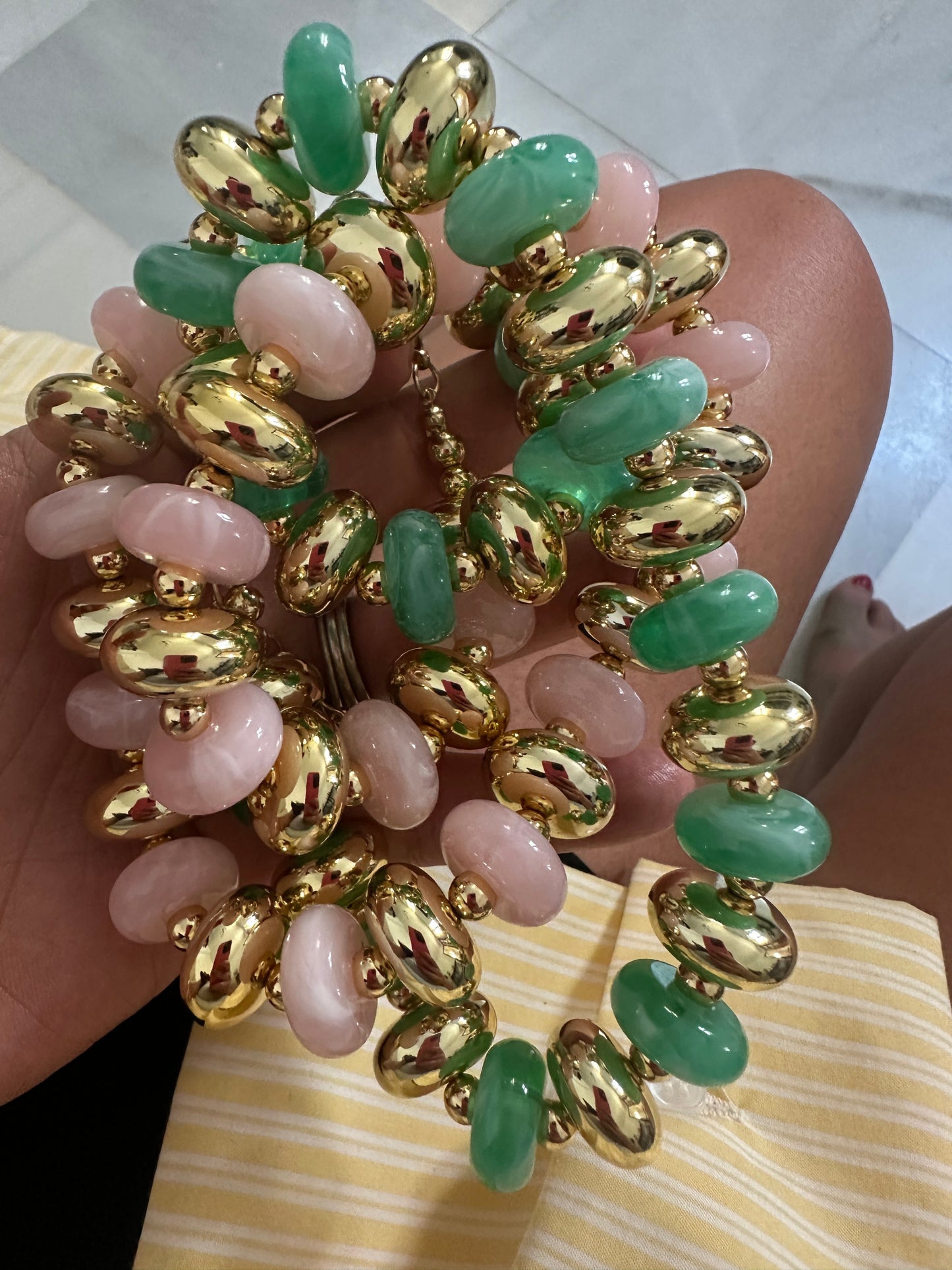 Collar Rondelle Rosa Bebé Impresiona Al Verlo
