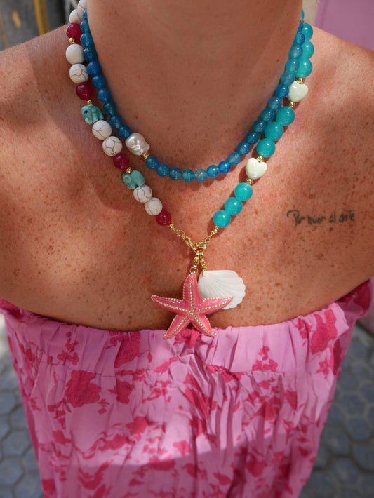 Mitad Cadena Ocean Love Turquesa Oscuro