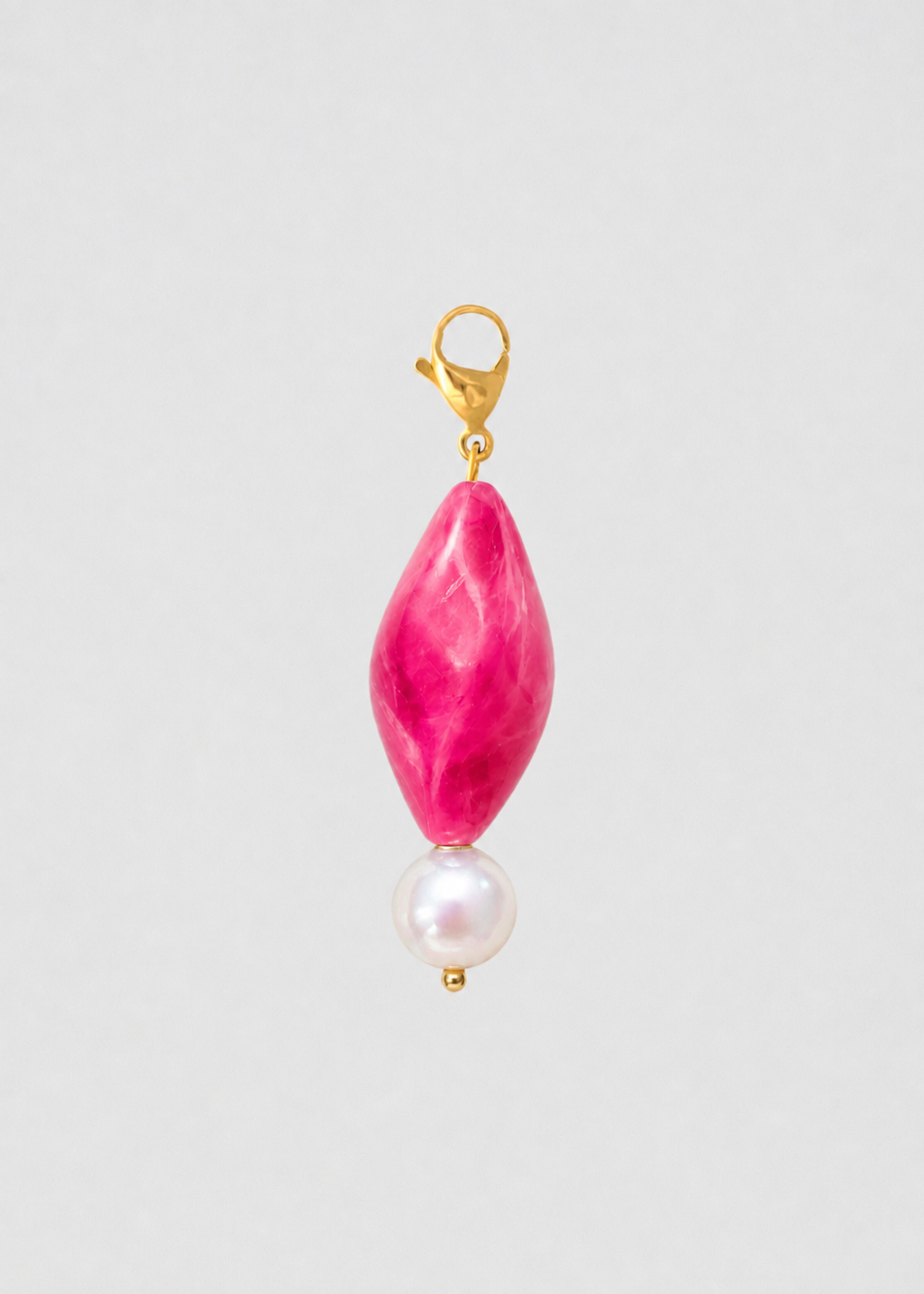 Charm Barra Espiral Rosa Fucsia