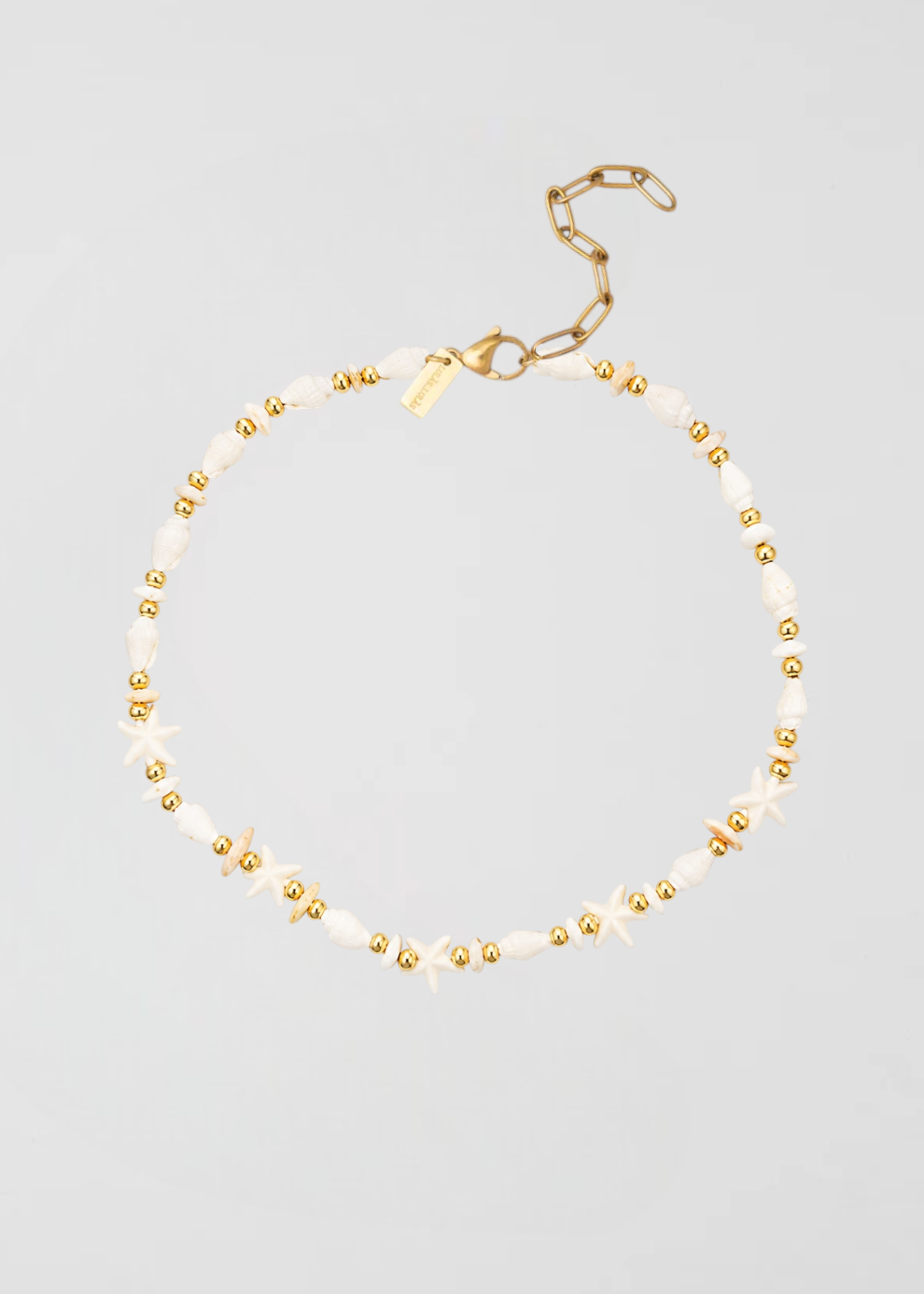 Collar Fino Conchas En Blanco