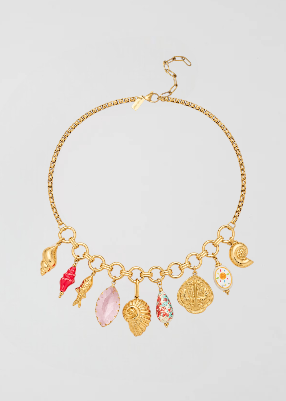 Cadena Dúo Con Amuletos