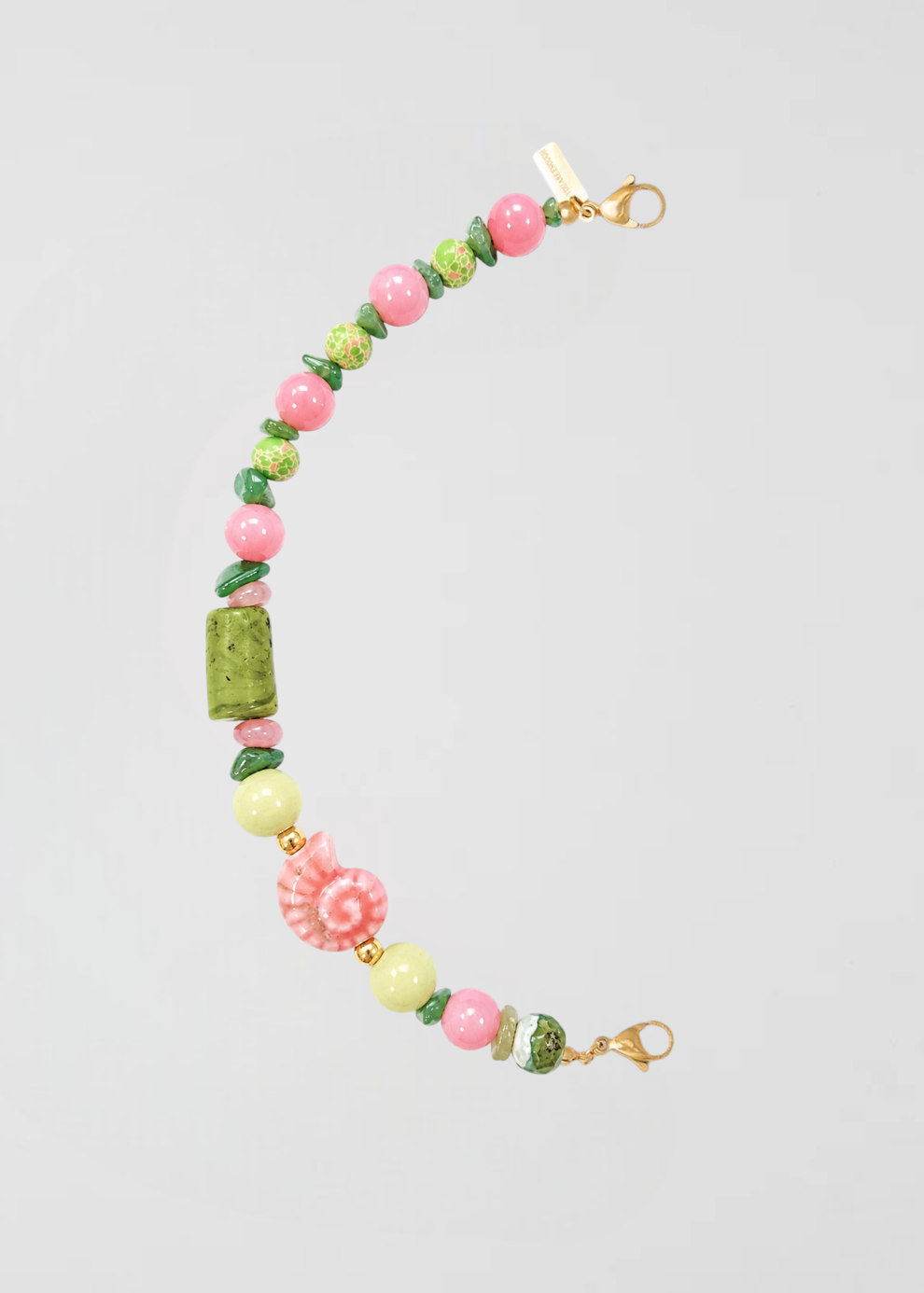 Mitad Cadena Summer Rosa Y Verde