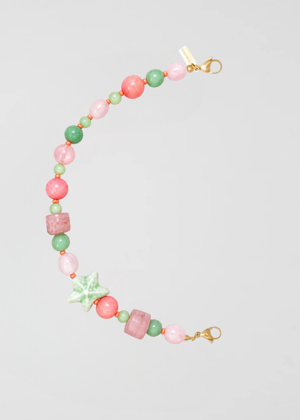 Mitad Cadena Verano Verde Y Rosa