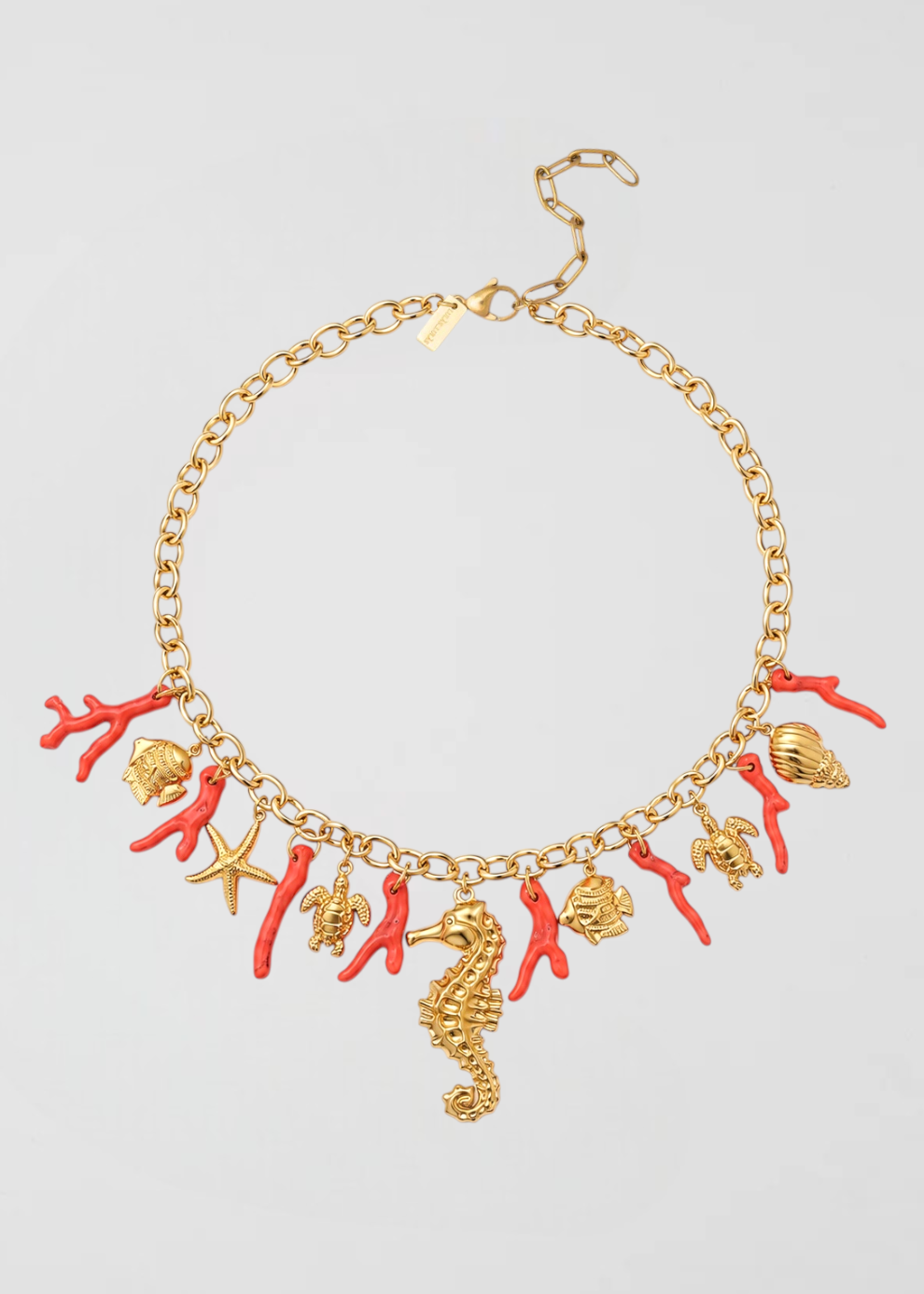 Collar Amuletos Del Mar Coral