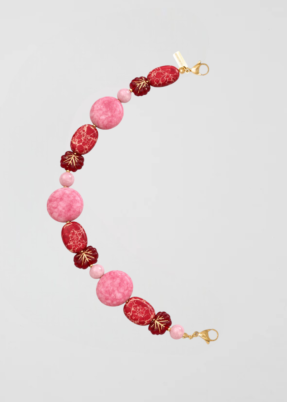 Mitad Cadena Rosa Y Rojo Combinación Perfecta